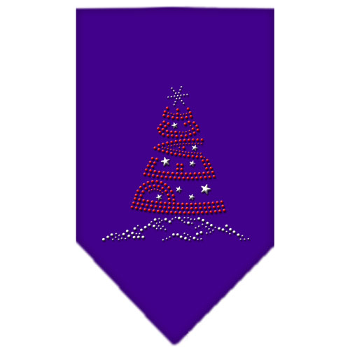 Peace Tree Rhinestone Bandana Purple Small
